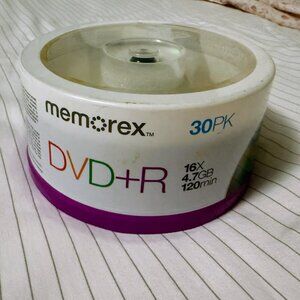 NEW Memorex DVD+R 30pk‎ Discs 120 Min 4.7 GB NWT Record Home Movie